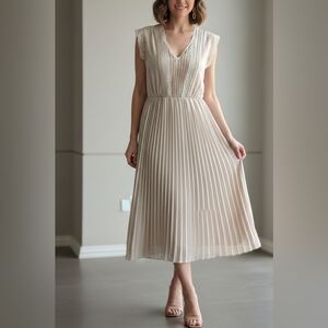 Banana Republic Cream Lace Midi Dress